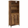 vidaXL Highboard 2 ks Staré drevo 69,5 x 34 x 180 cm Kompozitné drevo