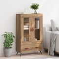 vidaXL Highboard Remeselný dub 69,5 x 31 x 115 cm