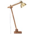 vidaXL Stojanová lampa mosadzná masívne mangovníkové drevo E27