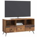vidaXL TV skrinka Staré drevo 102 x 34,5 x 50 cm Kompozitné drevo