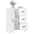 vidaXL Komoda lesklá biela 69,5x34x90 cm spracované drevo