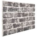 vidaXL Nástenné panely 10 ks 100 x 50 cm Tmavo šedá a biela EPS pena
