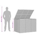 vidaXL Záhradný box na vankúše z polyratanu 145x100x103 cm sivý
