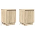 vidaXL Nočné skrinky s LED osvetlením 2 ks Dub sonoma 38x34x50 cm