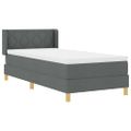 vidaXL Posteľ s pružinovým rámom Tmavo šedá 200 x 90 cm látka