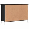vidaXL Botník čierny 100x35x70 cm kompozitné drevo