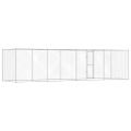 vidaXL Klietka pre psa Strieborná 800 x 200 x 200 cm Pozinkovaná oceľ