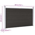 vidaXL Plotový panel WPC 180x105 cm čierny
