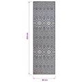 vidaXL Vonkajší koberec s plochým tkaním 80x250 cm modrý vzorovaný