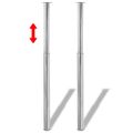 vidaXL Teleskopické stolové nohy 4 ks chrómové 710 mm – 1100 mm