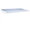 vidaXL Automaticky zaťahovacia markíza 600x350 cm modrá a biela