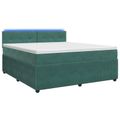vidaXL Posteľ boxspring s matracom Tmavozelená 140 x 200 cm Zamat