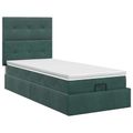 vidaXL Polohovací postel s matrací Tmavozelená 80 x 200 cm Zamat