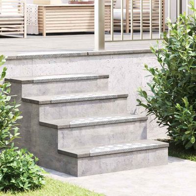 vidaXL Schodový rošt 15 pcs Strieborná 60 x 18 x 2,5 cm Hliník