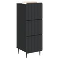 vidaXL Zásuvkový kabinet 33 x 34,5 x 92 cm Kompozitné drevo Čierna