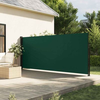 vidaXL Zaťahovacia bočná markíza, tmavozelená 160x300 cm