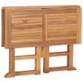 vidaXL Skladací záhradný jedálenský stôl 90x90x75 cm teakový masív