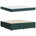 vidaXL Rám postele Tmavozelená 200 x 200 cm látka