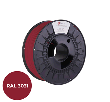 Filament C-TECH PREMIUM LINE, TPU 90A, flexibilná, orientálna červená, RAL3031, 1,75mm, 1kg