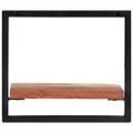 vidaXL Nástenné police 2 ks 40x24x35 cm akáciový masív a oceľ