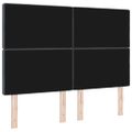vidaXL LED hlavová doska s LED pásikmi Tmavo šedá 144 cm Zamat