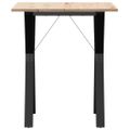 vidaXL Jedálenský stolík v tvare Y 70x70x75 cm borovica a oceľ