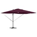 vidaXL Slnečník Bordeaux červená 351 x 250 x 253 cm Polyester a hliník