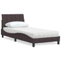 vidaXL Posteľ s matracom Hanko tmavohnedá 90x200 cm látka