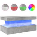 vidaXL Konferenčný stolík s LED svetlami betónovosivý 90x50x40 cm