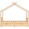 vidaXL Detský rám postele so zásuvkami borovicový masív 90x200cm