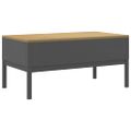 vidaXL Konferenčný stolík FLORO sivý 99x55,5x45 cm masívna borovica