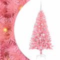 vidaXL Vianočný stromček Ružová 150 cm PVC