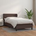 vidaXL Boxspring posteľ s matracom hnedá 90x190 cm umelá koža