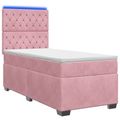 vidaXL Posteľ boxspring s matracom Ružová 100 x 200 cm Zamat