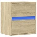 vidaXL TV nástenná skrinka s LED svetlami dub sonoma 41x31x45 cm