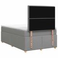 vidaXL Posteľ boxspring s matracom Svetlosivá 120 x 200 cm Látka