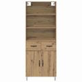 vidaXL Highboard 2 ks Remeselný dub 69,5 x 34 x 180 cm