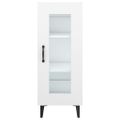 vidaXL Komoda biela 34,5x34x90 cm spracované drevo
