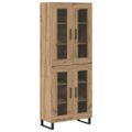 vidaXL Highboard 2 ks Remeselný dub 69,5 x 34 x 180 cm