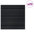 vidaXL Kobercová dlaždica Prúžkovaná svetlosivá 50 x 50 cm 20 ks