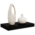 vidaXL Plávajúca nástenná polica, lesklá čierna 40x23,5x3,8 cm, MDF