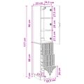 vidaXL Sada skríň 2 ks 33 x 34,5 x 87 cm Kompozitné drevo Dymový dub