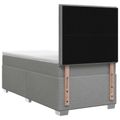 vidaXL Posteľ boxspring s matracom Svetlosivá 80 x 200 cm Látka