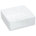 vidaXL Umývadlo biele 37x37x13 cm keramické štvorec