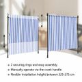 vidaXL Vonkajšia roleta modro-biela 150x270 cm látka a oceľ