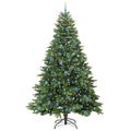 vidaXL Umelý vianočný stromček s 300 LED-i Zelená 240 cm PE a PVC