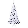 vidaXL Umelý vianočný stromček s 300 LED-i Biela 180 cm PVC a oceľ