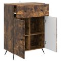vidaXL Servírovacia skriňa Dymový dub 66 x 34,5 x 90 cm