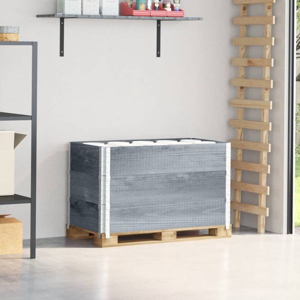 vidaXL Paletové ohrádky 3 ks sivé 100x50 cm borovicový masív