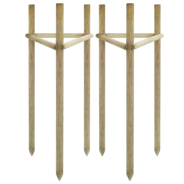 vidaXL Koly ku stromom 2 ks 50x45x197 cm impregnovaná borovica